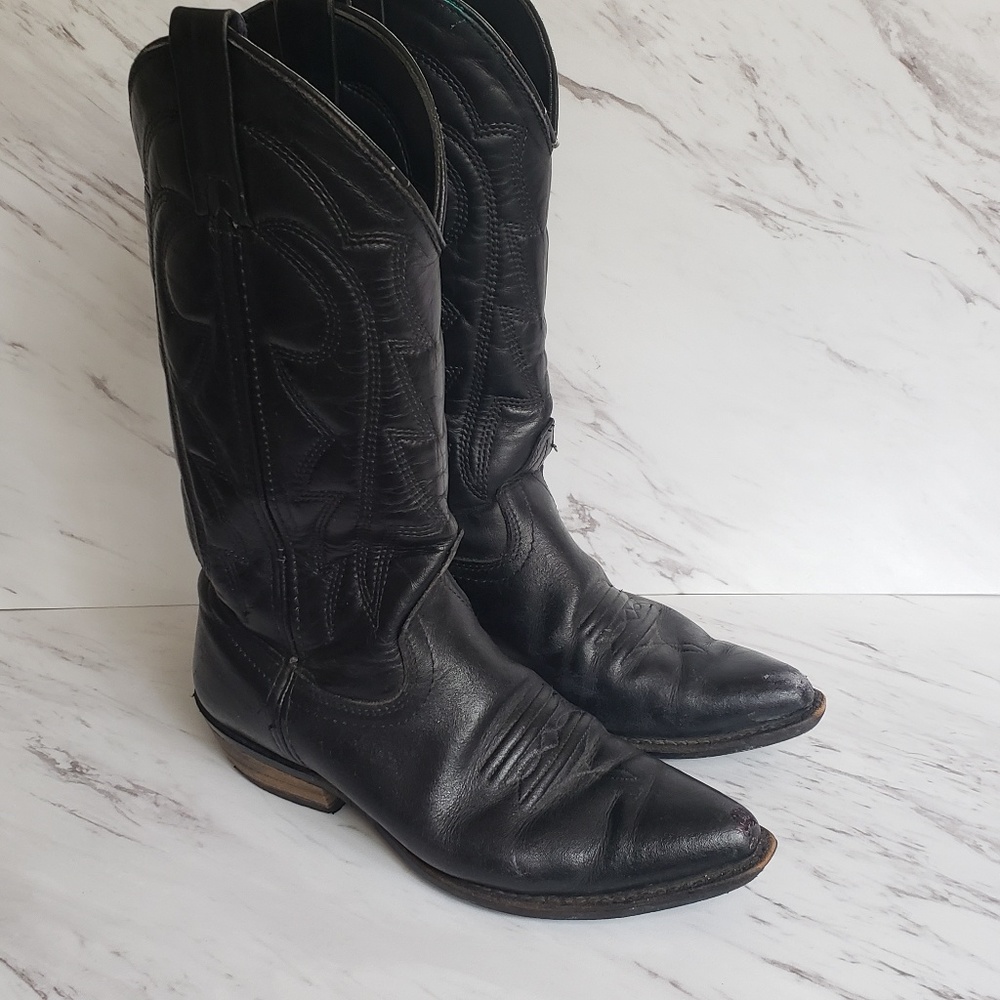 Black Cowboy Boots 6.5